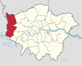 Poziția localității Hillingdon