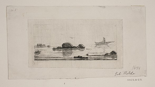 Johan Rohde: Strandparti, udateret. Statens Museum for Kunst