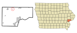 Location of Atalissa, Iowa