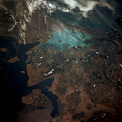 Anvista dende o espacio d'a mar de Marmara.