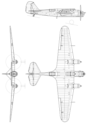 vue en plan de l’avion