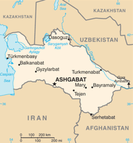 Turkmenistan - Mappa