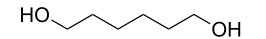 Structuurformule van 1,6-hexaandiol