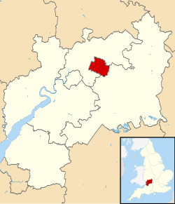 Localização de Cheltenham em Gloucestershire