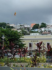 Houses on a hillside, view from Yauco barrio-pueblo