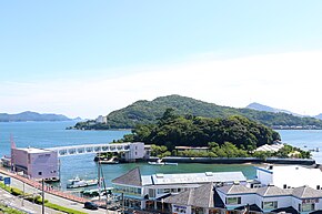 A view of Mikimoto Pearl Island looking NW from the Toba castle grounds.