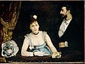 Eva Gonzalès: Italiasonen palko batean (Italianos antzerkia) (1874), d'Orsay museoa (Paris).
