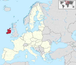 Lage Irlands innerhalb der Europäischen Union