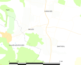Mapa obce Saules