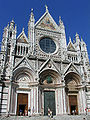 ด้านหน้าอาสนวิหารเซียนนา (Duomo di Siena) - กอธิคแบบอิตาลี