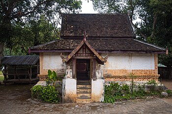 Ho trai, Wat Pa Daet. Pa Daet, Chiang Rai, Tailândia.