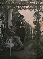 Autochrome portrait of Stieglitz and his wife Emily, ca. 1915.