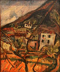 Chaïm Soutine, Vue d'un village, Céret en Roussillon.