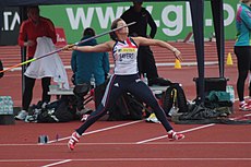 Goldie Sayers, 2008 Olympiadritte, kam auf den achten Platz