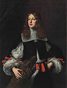 Портрет Орацио Пикколомини с собакой. 1658. Холст, масло. Частное собрание