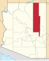 State map highlighting Navajo County