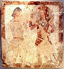 Kushan worshipper with Pharro, Bactria, 3rd century AD.[103]