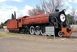 SAR Class 16DA no. 850 plinthed in Theunissen 29 May 2005