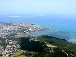 an aerial view of Zanzibar.