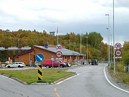 Den norska gränsstationen Storskog.