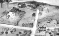 1922 artist's recreation of Beacon Street as it was in 1722 (upper left)