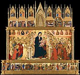 Die Maestà von Duccio, Tempera und Gold auf Holz, Museo dell’Opera del Duomo in Siena, 1311