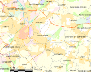 Poziția localității Sin-le-Noble