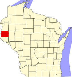 Karte von Saint Croix County innerhalb von Wisconsin