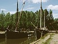 The Garlandstone at Morwellham Quay, Devon alongside the Thames barge The Beatrice Maud