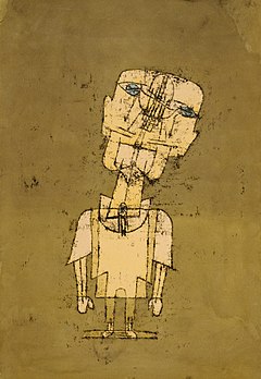 Fantôme d'un génie, dessin de Paul Klee (1922, Galerie nationale d'Écosse). (définition réelle 3 893 × 5 648)