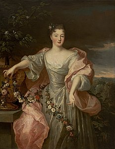 Charlotte-Aglaé d'Orléans evel Flora Pierre Gobert (c. 1720)