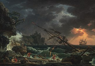 Claude Joseph Vernet, Le Naufrage (1772), Washington, National Gallery of Art.