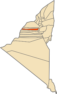 Location of Bouda commune within Adrar Province