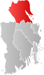 Lage der Kommune in der Provinz Vestfold