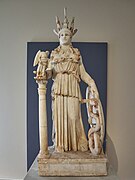 Athéna du Varvakeion, copie de la statue chryséléphantine du Parthénon.