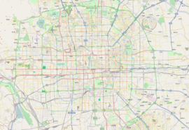 中南海の位置（北京市街内）