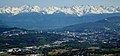 Panorama Chambéry s pohořím Belledonne v pozadí.