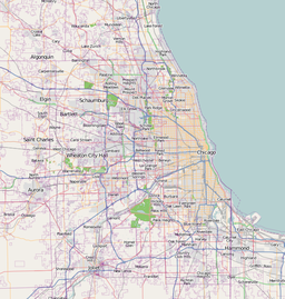 Location of Lake Calumet in Illinois, USA.