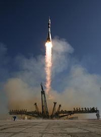 Nesējraķetes Sojuz-FG starts ar Sojuz TMA-16