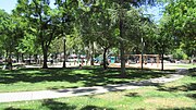 View west towards the play structure