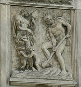 El trabajo de los Primeros Padres en la Porta Magna de San Petronio de Bolonia, de Jacopo della Quercia (1425-1434)