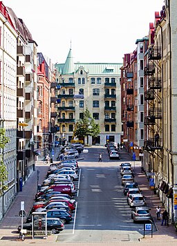 Majorsgatan sedd från Övre Majorsgatan.