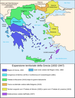 Regnu de Grètzia Βασίλειο τῆς Ἑλλάδος Vasíleion tīs Elládos - Mapa