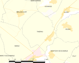 Mapa obce Thiernu