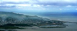 Vista aérea do norte da cidade de Esmeraldas