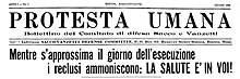 A black-and-white newspaper headline