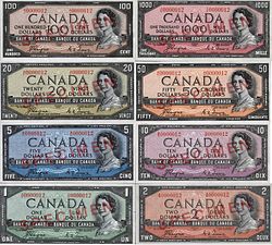 Série de billets de banque canadiens de 1954