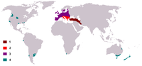 Distribución no mundo