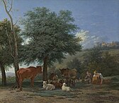 Farm Animals in the Shade of a Tree, 1656, London, National Gallery.