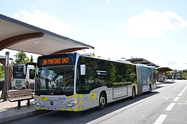 Mercedes Citaro C2 G en gare de Neuville, sur la ligne 34S.